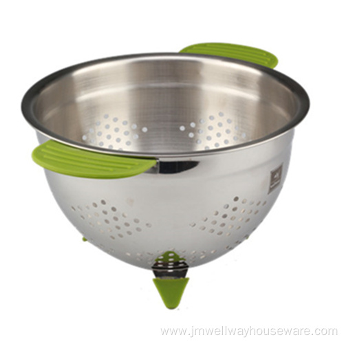 Fruit Basket Sink Stainless Steel Strainer Metal Colander